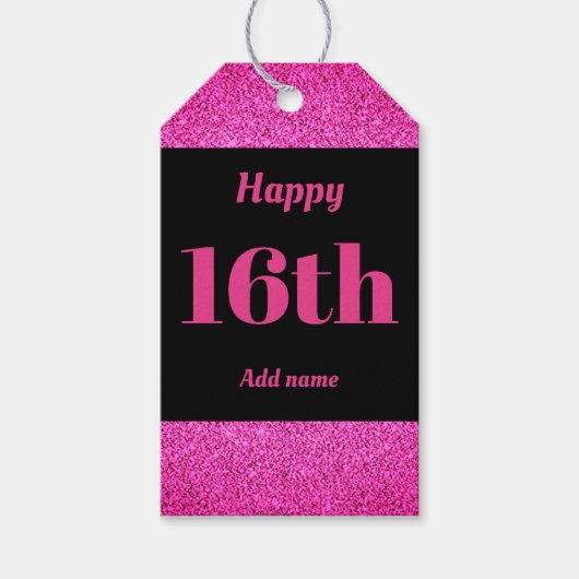 お誕生日プレゼント16th ギフトタグ (正面)
