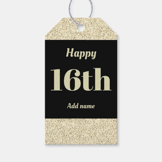 お誕生日プレゼント16th ギフトタグ (正面)