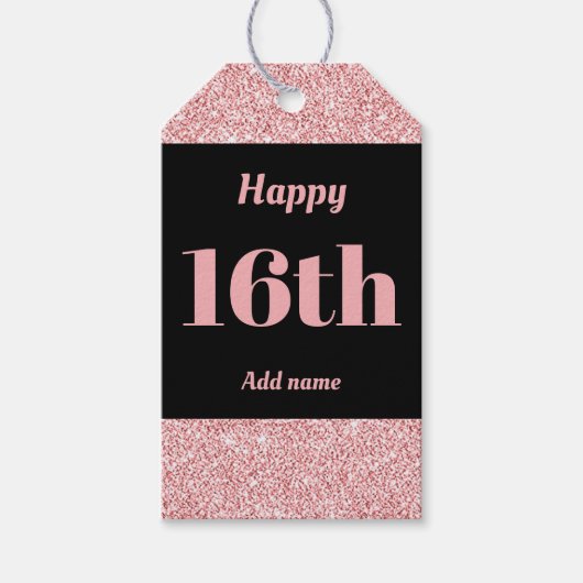 お誕生日プレゼント16th ギフトタグ (正面)