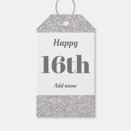 お誕生日プレゼント16th ギフトタグ (正面)