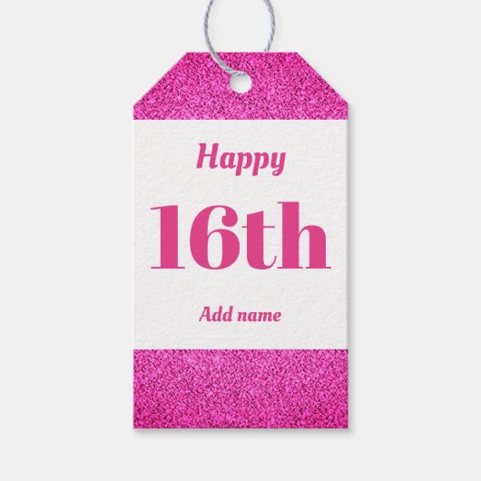 お誕生日プレゼント16th ギフトタグ (正面)