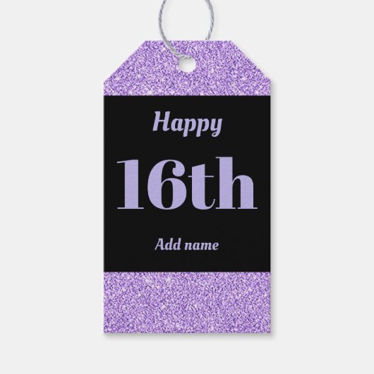 お誕生日プレゼント16th ギフトタグ (正面)