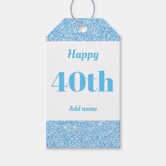 お誕生日プレゼント40th ギフトタグ (正面)