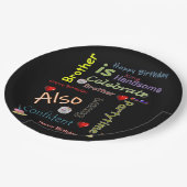 お誕生日プレート 紙皿 兄弟 (アングル)