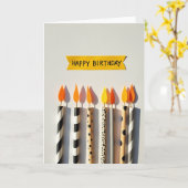 お誕生日ペナントカード カード (黄色い花)