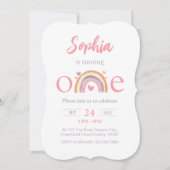 お誕生日ボホーレインボー テーマの招待状 招待状 (正面)