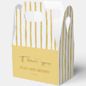 お誕生日モダン金ストライプの40歳 フェイバーボックス (見開き)