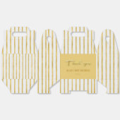 お誕生日モダン金ストライプの40歳 フェイバーボックス (見開き)