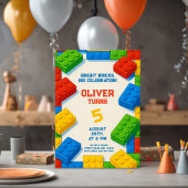 お誕生日会を築こう & お祝いしよう – 積み木の誕生日 招待状