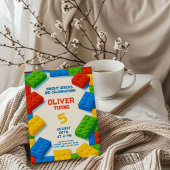 お誕生日会を築こう & お祝いしよう – 積み木の誕生日 招待状