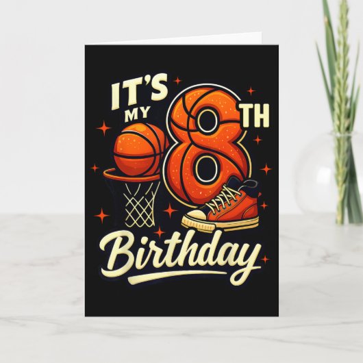 お誕生日会8歳スケートラバー8歳お誕生日会 カード (正面)