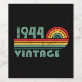 お誕生日会 ヴィンテージ 80歳 80周年 ワインラベル (シングルラベル)