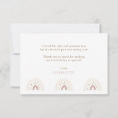 お誕生日写真 エレガントスクリプト サンキューカード (裏面)