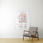 お誕生日女の子象ウェルカムサインタペストリー タペストリー (インサイチュ)