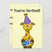 お誕生日招待状 招待状 (正面/裏面)