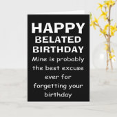 お誕生日最高のは世忘れ界の言い訳 カード (黄色い花)