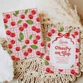 お誕生日最高のチェリー招待状 招待状