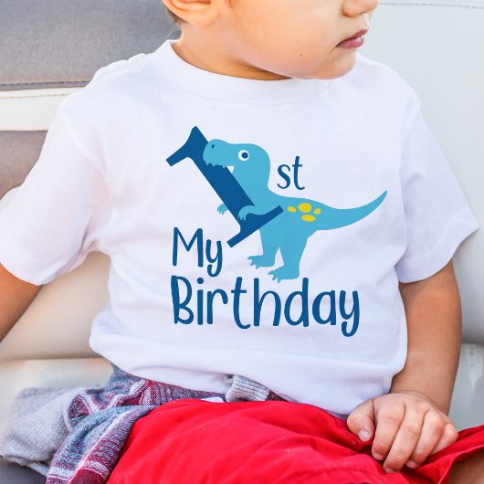 お誕生日男の子恐竜Tシャツ ベビーTシャツ