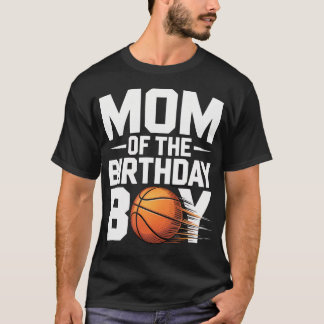 お誕生日男子バスケットボールパーティーのママ Tシャツ