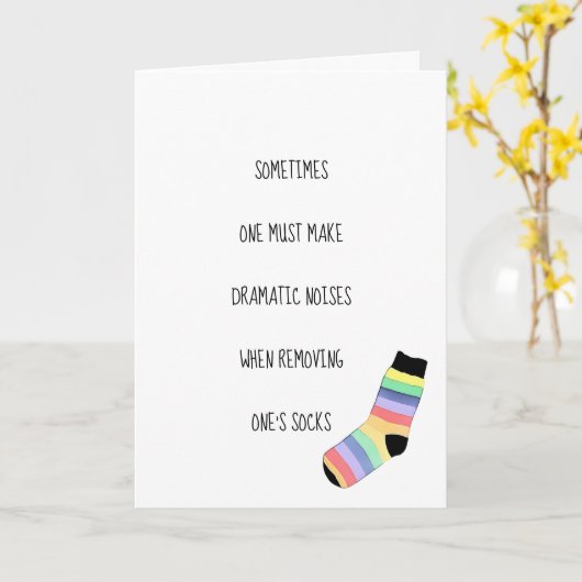 お誕生日靴下カード カード (黄色い花)