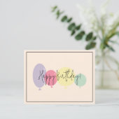 お誕生日風船 ハッピーバースデー ポストカード (スタンド正面)
