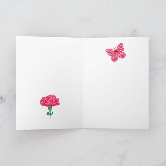 お誕生日1月チョークカスタムカード カード (内部)