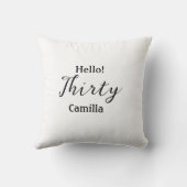 お誕生日30歳名前シンプルミニマルエレガント クッション (裏面)