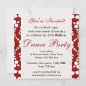 お誕生日 バブル お祝い 赤+白 招待状 (裏面)