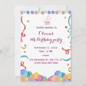 お誕生日 招待状 (正面)