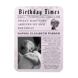 お誕生日 新生児 出生のお知らせ マグネット