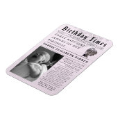 お誕生日 新生児 出生のお知らせ マグネット (左側)