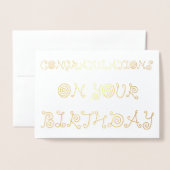 お誕生日 箔カード (封筒付き正面)