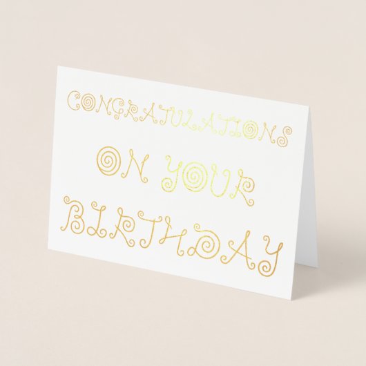 お誕生日 箔カード (正面)