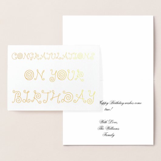 お誕生日 箔カード (ディスプレー)