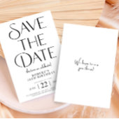 お誕生日 黒と白の50歳の記念日を保存  招待状