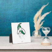 お誕生月の花をモチーフにした１月のオーダーメイド肖像画 フォトプラーク (インサイチュ)