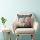 お誕生記念 カスタマイズ フォト ゴールド ハート コンフェッティ クッション (椅子)