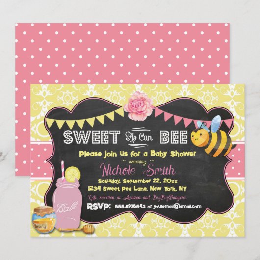 お誘い 招待状 (正面/裏面)