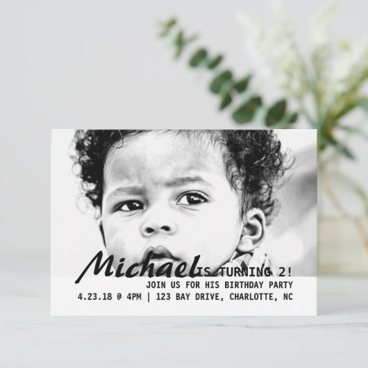 お誘い - 2歳の誕生日！ 招待状 (スタンド正面)