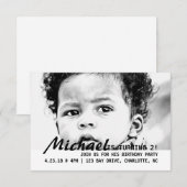 お誘い - 2歳の誕生日！ 招待状 (正面/裏面)