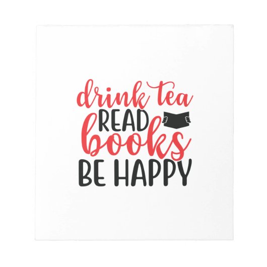 お読茶の本が読楽しい ノートパッド (正面)