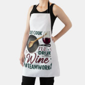 お調理師、ワインを飲む#Teamwork - Wine Lover エプロン (インサイチュ)