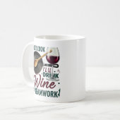 お調理師、ワインを飲む#Teamwork - Wine Lover コーヒーマグカップ (正面左)