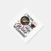 お調理師、ワインを飲む#Teamwork - Wine Lover スタンダードカクテルナプキン (角)
