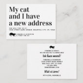 お財布に優しいねこの引っ越しお知らせカード ノートカード (正面/裏面)