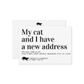 お財布に優しいねこの引っ越しお知らせカード ノートカード (正面/裏面インサイチュ)