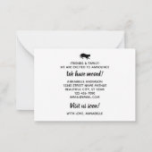 お財布に優しいねこの引っ越しお知らせカード ノートカード (裏面)