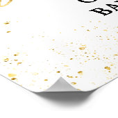 お財布に優しいゴールドのクリスマスベイビーシャワーの歓迎 ポスター (角)