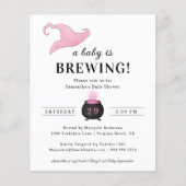 お財布に優しいベイビー シャワーのための ブライダルシャワー招待状 チラシ (正面)