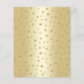 お財布に優しい80歳の誕生日パーティー - ゴールド招待状 チラシ (裏面)